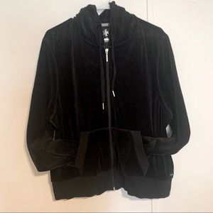 Women’s CALVIN KLEIN - Black Velvet Performance Hoodie - Size XXL